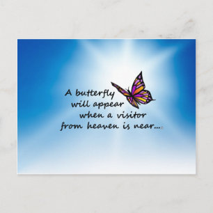 Schmetterling, Himmelsbesucher Postkarte