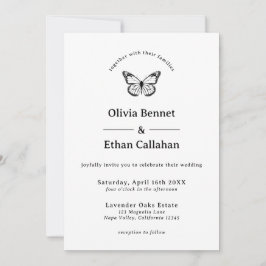 Schmetterling Hochzeitseinladung Einladung