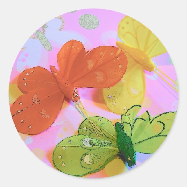 Schmetterling-hübsche Aufkleber (Vorderseite)