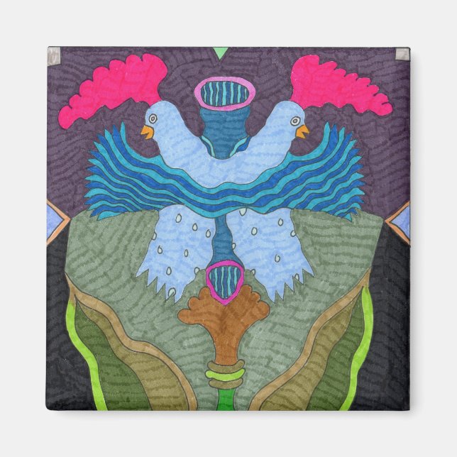 Schmetterling - Hühner des Meeres Magnet (Vorne)