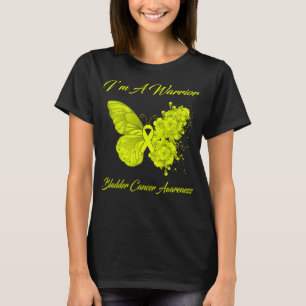Schmetterling Ich bin ein Krieger-Blase-Krebs-Bewu T-Shirt