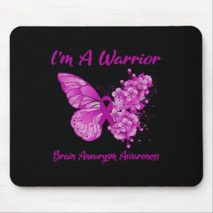 Schmetterling Ich bin ein Krieger-Gehirn-Aneurysma Mousepad
