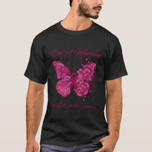 Schmetterling Ich bin ein Krieger Sichelzellanämie T-Shirt