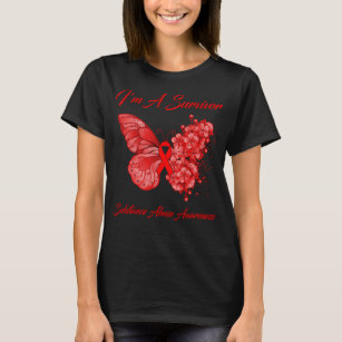 Schmetterling Ich bin ein Überlebender Stoff Missb T-Shirt