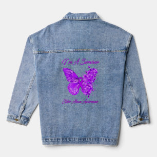 Schmetterling Ich bin ein Überlebender von Elder M Jeansjacke