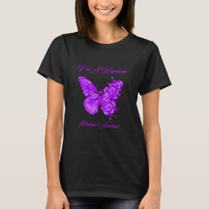 Schmetterling Ich bin ein wärmeres Alzheimer-Bewus T-Shirt