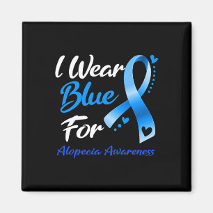 Schmetterling Ich trage Blau für Alopezie Sensibil Magnet
