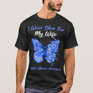 Schmetterling Ich trage Blau für mein Sohn-Charge- T-Shirt