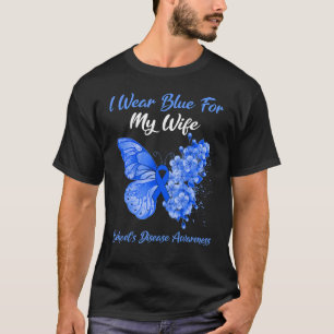 Schmetterling Ich trage Blau für meine Ehefrau Beh T-Shirt