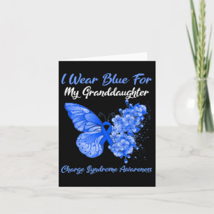 Schmetterling Ich trage Blau für meine Enkelin Ank Karte
