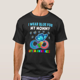 Schmetterling Ich trage Blau für meine Mutti Autis T-Shirt