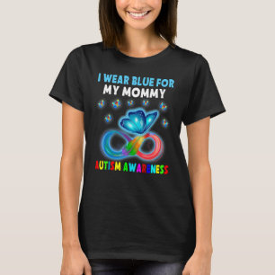 Schmetterling Ich trage Blau für meine Mutti Autis T-Shirt