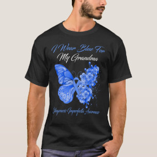 Schmetterling Ich trage Blau für meine Osteogenese T-Shirt