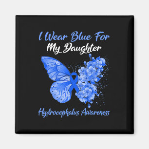 Schmetterling ich trage Blau für meine Tochter Hyd Magnet