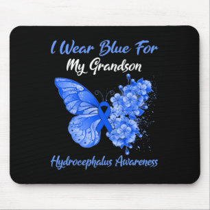 Schmetterling, ich trage Blau für meinen Enkel Hyd Mousepad