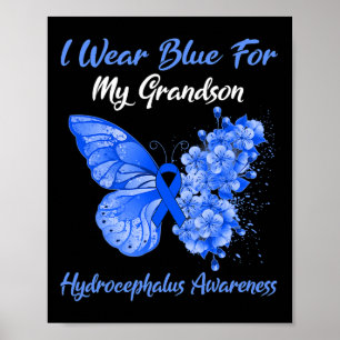 Schmetterling, ich trage Blau für meinen Enkel Hyd Poster
