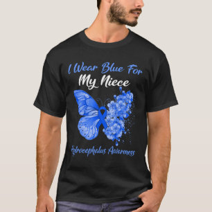 Schmetterling Ich trage Blau für meinen Nichte Hyd T-Shirt