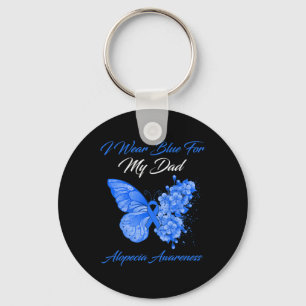 Schmetterling ich trage Blau für meinen Vater Alop Schlüsselanhänger