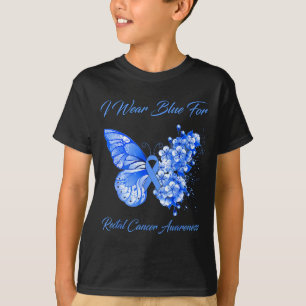 Schmetterling Ich trage Blau zur Sensibilisierung  T-Shirt