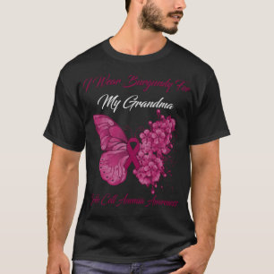 Schmetterling Ich trage Burgund für meine Oma Sick T-Shirt