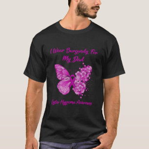 Schmetterling Ich trage Burgund für meinen Vater C T-Shirt
