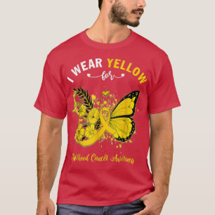 Schmetterling Ich trage Gelb für Krebsgeschirr im T-Shirt