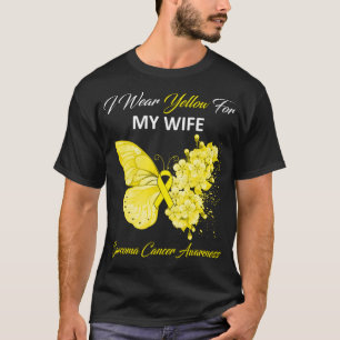 Schmetterling Ich trage Gelb für meine Ehefrau Sar T-Shirt