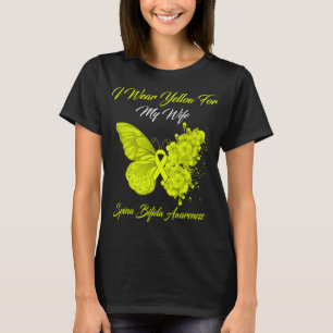 Schmetterling Ich trage Gelb für meine Ehefrau Spi T-Shirt