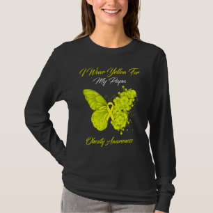 Schmetterling Ich trage Gelb für meine Papa Abesit T-Shirt