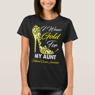 Schmetterling Ich trage Gold für meine Tante Krebs T-Shirt
