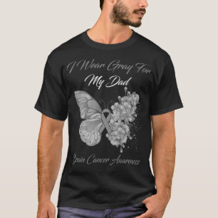 Schmetterling Ich trage Grau für meinen Vater Hirn T-Shirt