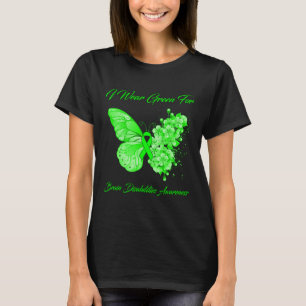 Schmetterling ich trage Grün für Gehirnbehinderung T-Shirt