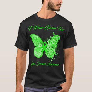Schmetterling Ich trage Grün für Lyme-Krankheit Be T-Shirt