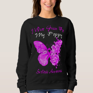Schmetterling Ich trage Grün für meine Mohn-Skolio Sweatshirt