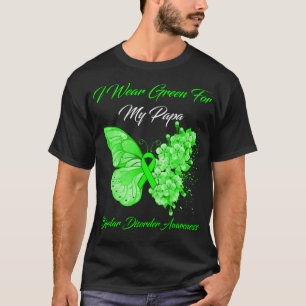 Schmetterling Ich trage Grün für meine Papa-Bipola T-Shirt