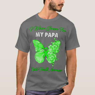 Schmetterling Ich trage Grün für meine psychische T-Shirt