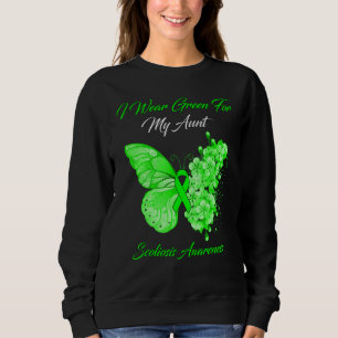 Schmetterling Ich trage Grün für meine Tante Scoli Sweatshirt