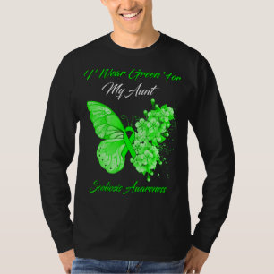 Schmetterling Ich trage Grün für meine Tante Scoli T-Shirt