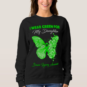 Schmetterling ich trage Grün für meine Tochter Geh Sweatshirt