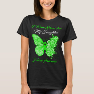 Schmetterling Ich trage Grün für meine Tochter-Sko T-Shirt