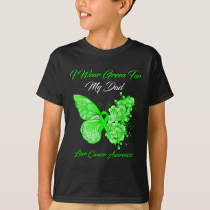 Schmetterling Ich trage Grün für meinen Vater Lebe T-Shirt