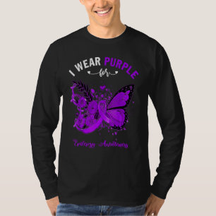 Schmetterling Ich trage Lila für das Epilepsie-Bew T-Shirt