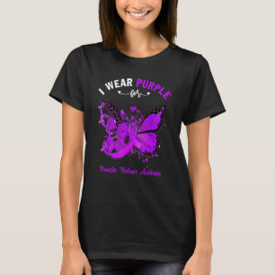Schmetterling Ich trage Lila für häusliche Gewalt- T-Shirt