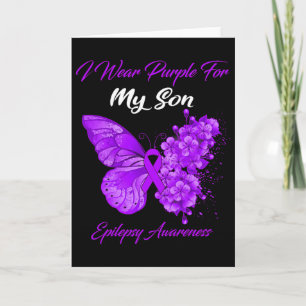 Schmetterling Ich trage Lila für meinen Sohn Epile Karte