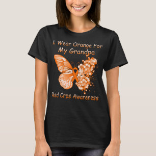 Schmetterling Ich trage Orange für mein Großvater T-Shirt