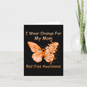Schmetterling Ich trage Orange für meine Mama RSD  Karte