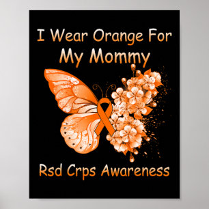 Schmetterling Ich trage Orange für meine Mama RSD  Poster