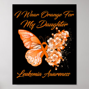 Schmetterling Ich trage Orange für meine Tochter L Poster