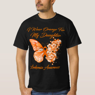 Schmetterling Ich trage Orange für meine Tochter L T-Shirt