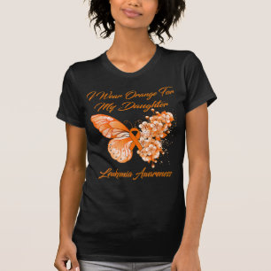 Schmetterling Ich trage Orange für meine Tochter L T-Shirt